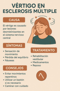 Infografía sobre problemas del suelo pélvico en Esclerosis Múltiple: causas, síntomas y tratamientos